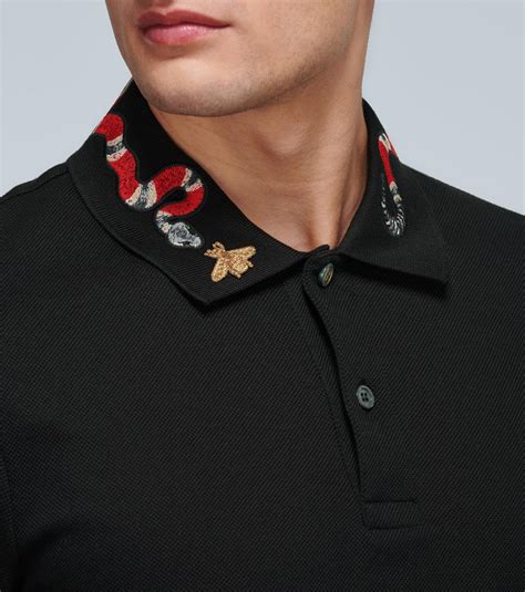 replica gucci polo shirt|gucci shirt snake collar.